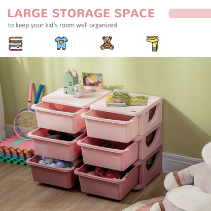 ZONEKIZ Kids Storage Units with 6 Drawers