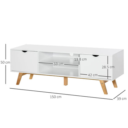 Scandinavian-Style TV Stand - White