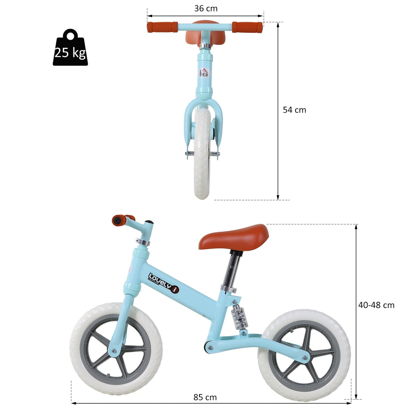 Toddler Balance Bike No Pedal Walk Training Blue