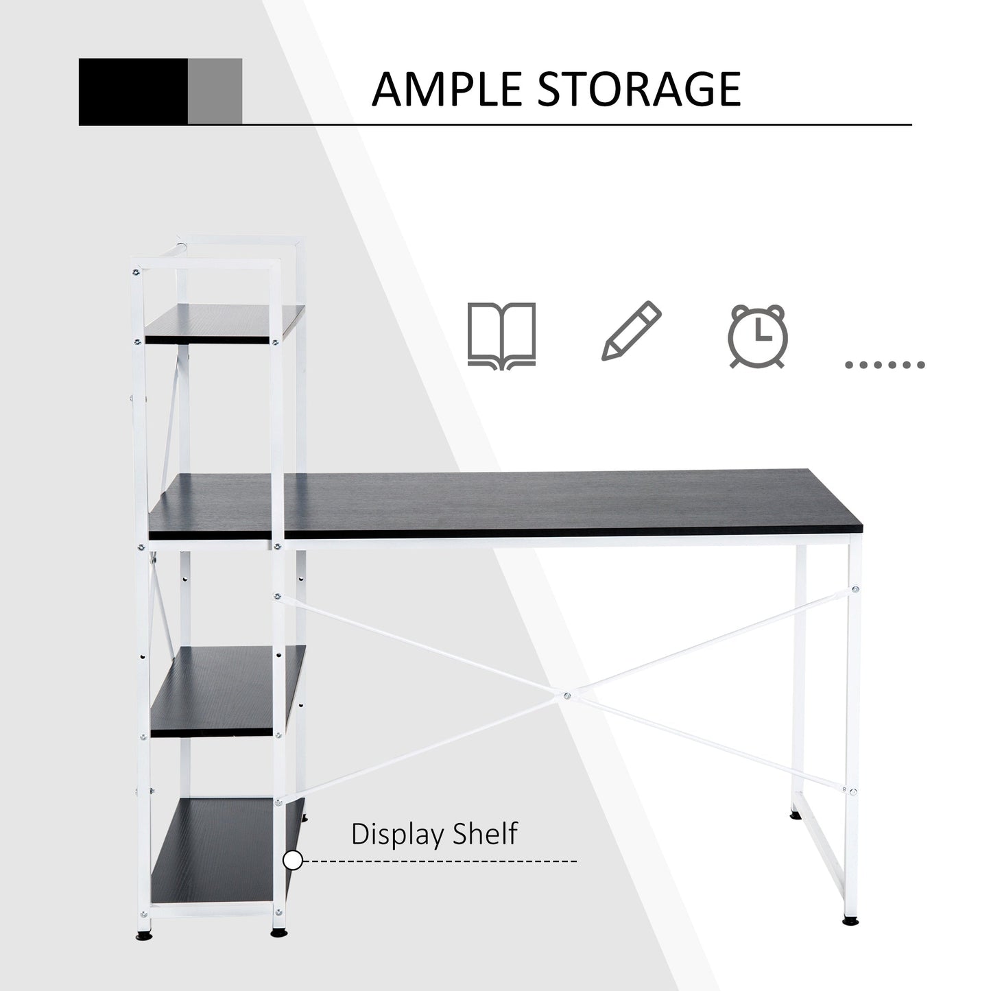 Homcom Industrial Computer Desk With Storage