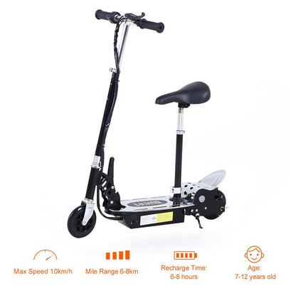 Foldable Electric Scooter for Teens Over 7 years old 12V Battery 120W-Black