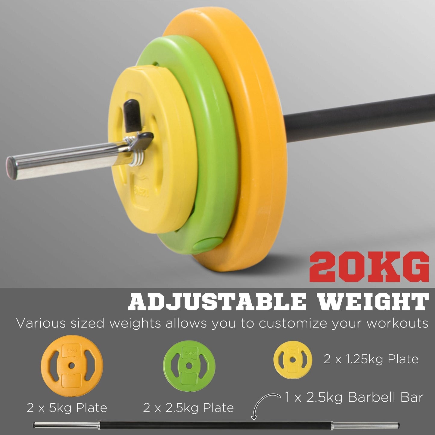 20kg Barbell Weights Set