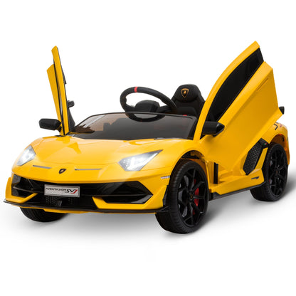 Lamborghini SVJ 12V Kids Electric Ride On Car Sport Racing Toy RC for 3-8 Yrs