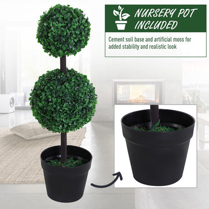 Set of 2 Topiary Tree Plant