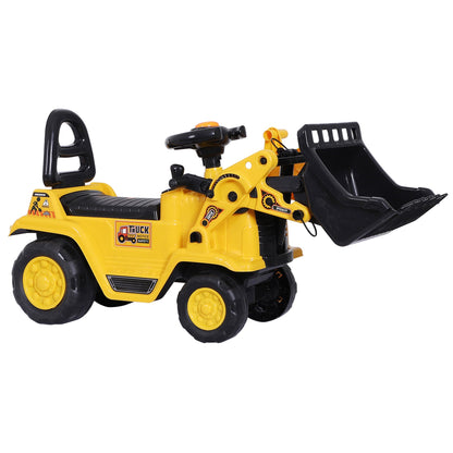 NO POWER 3 in 1 Ride On Toy Bulldozer Toddler Digger Excavator Scooter Storage Cart Toilet Pretend Play Construction Truck