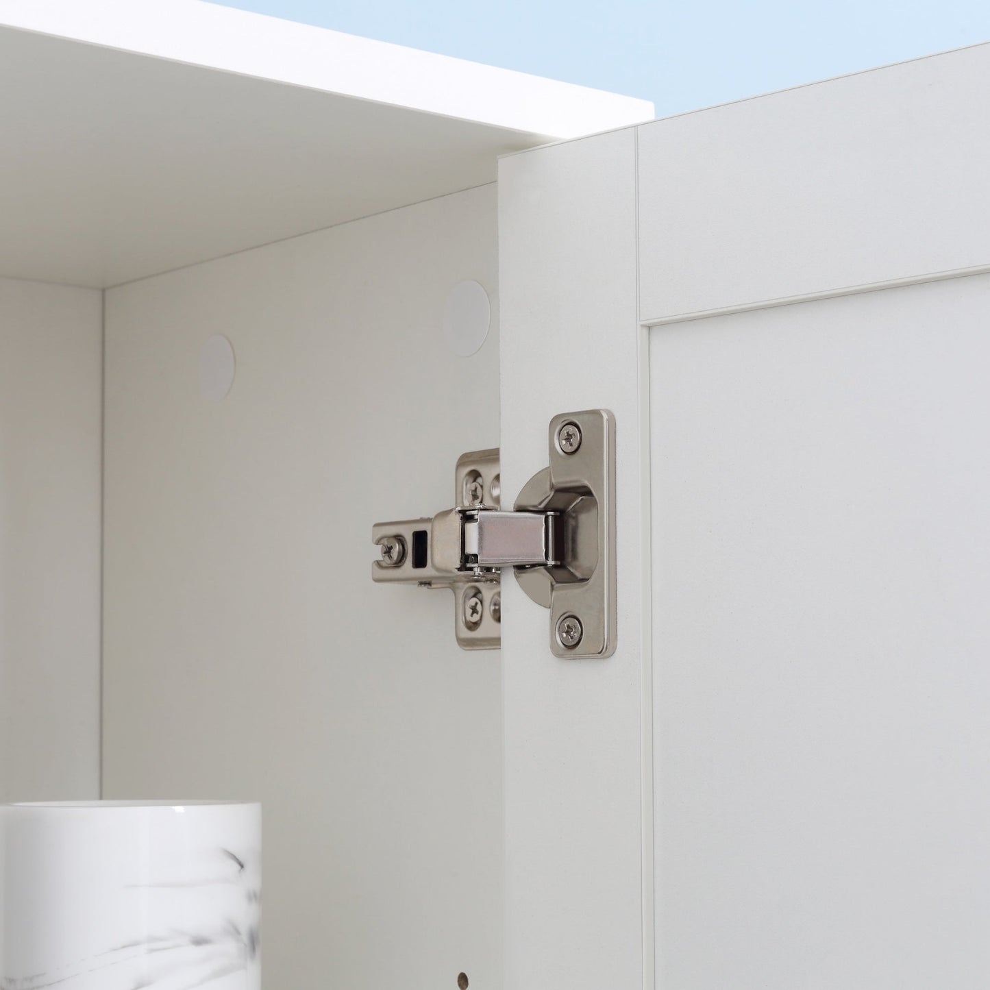 kleankin Tall Bathroom Storage Cabinet with Mirror