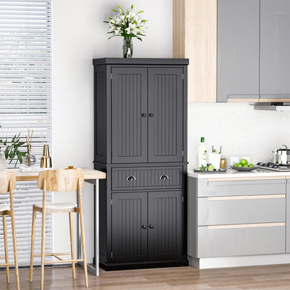 Traditional Kitchen Cupboard Freestanding Storage Cabinet with Drawer