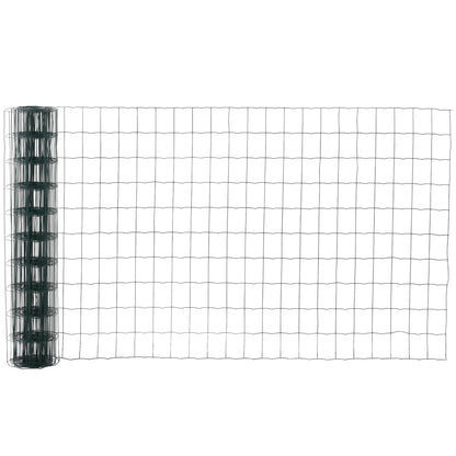 PawHut 1M x 10M Chicken Wire Mesh Roll Rabbit Poultry Animal Fence PVC Coated Steel Metal Garden Netting Fencing