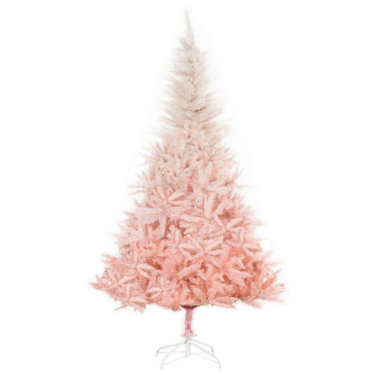 Homcom 6ft Christmas Tree Artificial - Pink 800 Tips