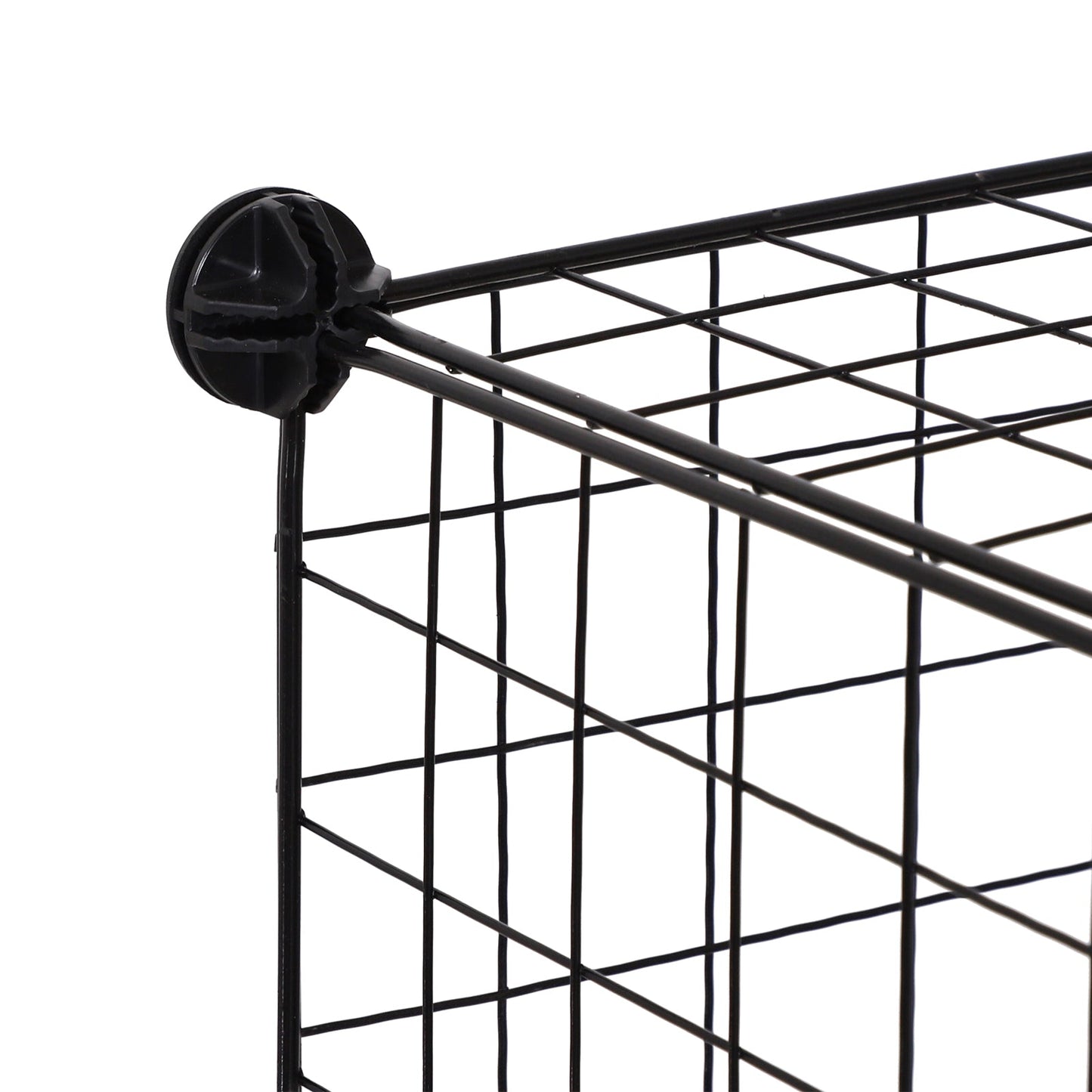 DIY 6 Cube Metal Wire Rack Interlocking Storage Cabinet Living Room Organiser Display Shelves Black