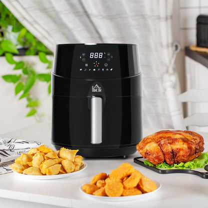 1500W 4.5L Air Fryer 8 Presets With Digital Display Black & Steel