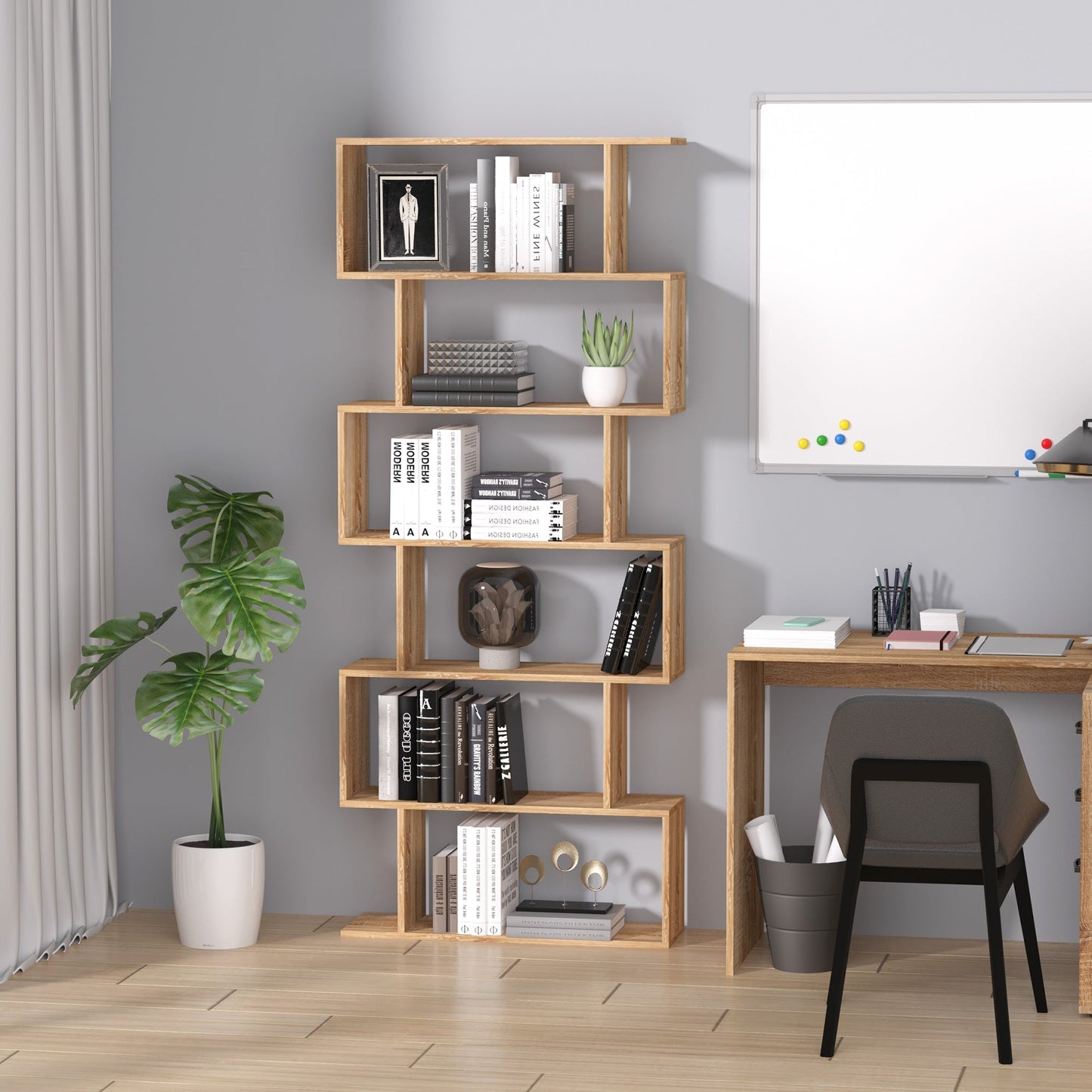 6-Tier S-Shaped Shelf Unit