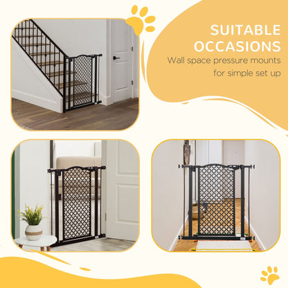 PawHut 74-80 cm Pressure Fit Safety Gate for Doorways and Staircases