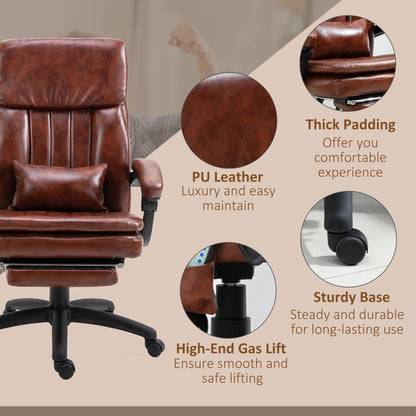 Vinsetto PU Leather Office Chair with 7 Point Vibrating Massage