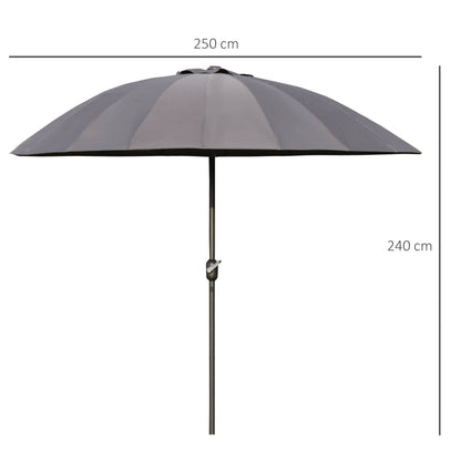 2.6m Shanghai Garden Parasol Umbrella with Crank & Tilt