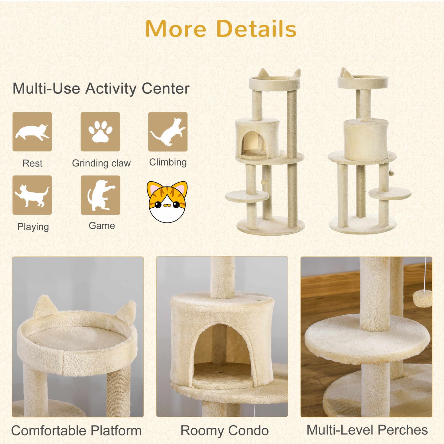 PawHut 104 cm Cat Tree