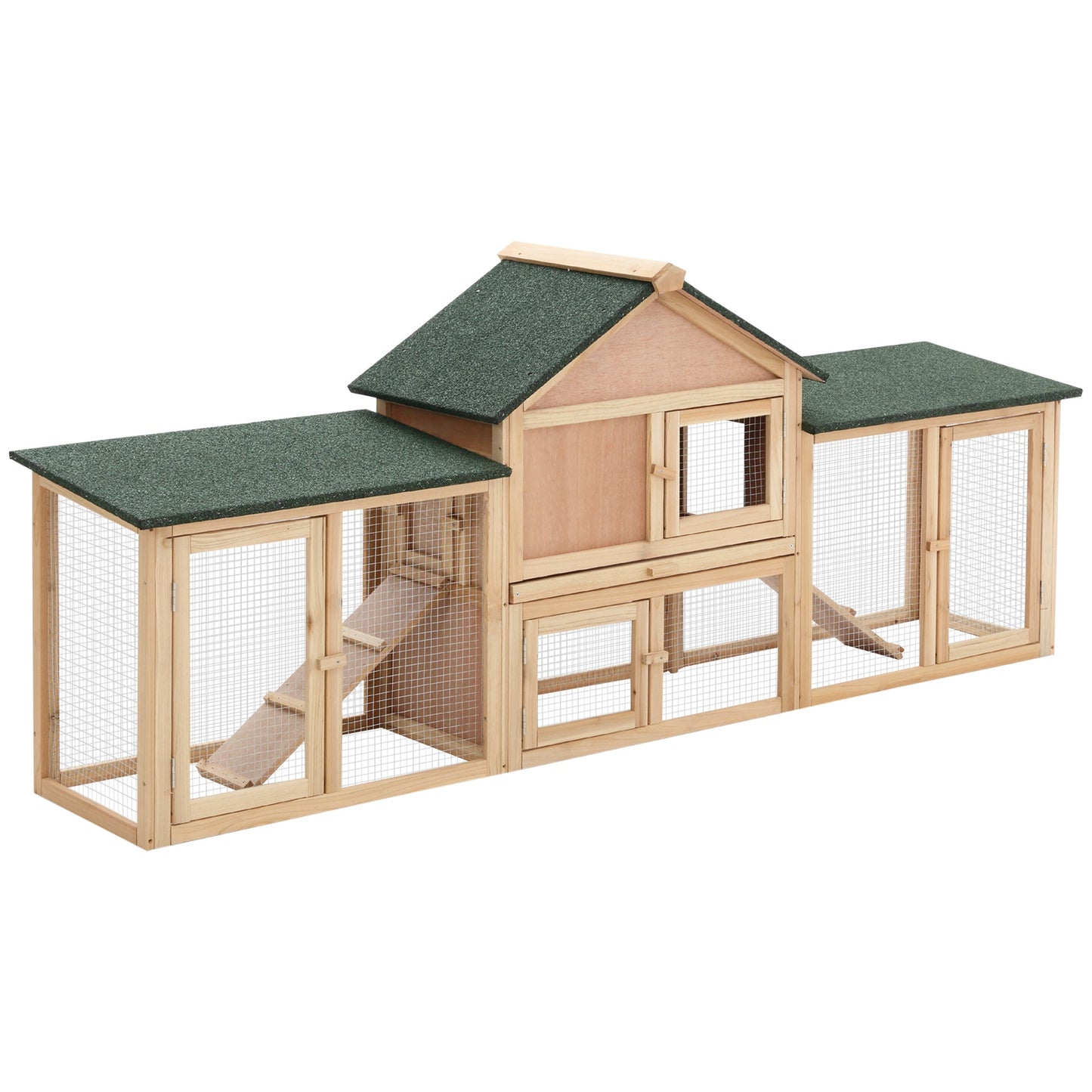 PawHut Deluxe Rabbit Hutch Outdoor