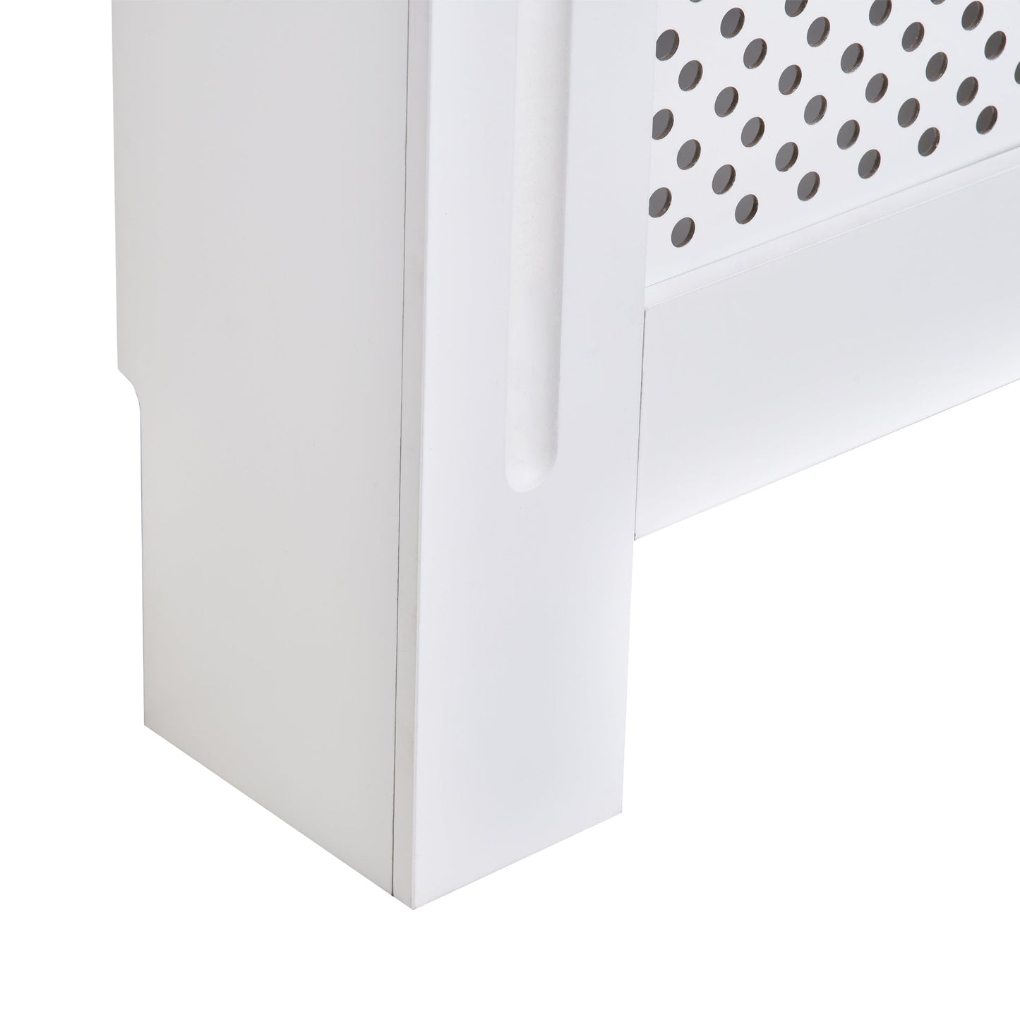 Wooden Radiator Cover Heating Cabinet Modern Home Furniture Grill Style White Painted Large