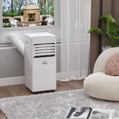 Mobile Air Conditioner White W/ Remote Control Cooling Dehumidifying Ventilating - 650W