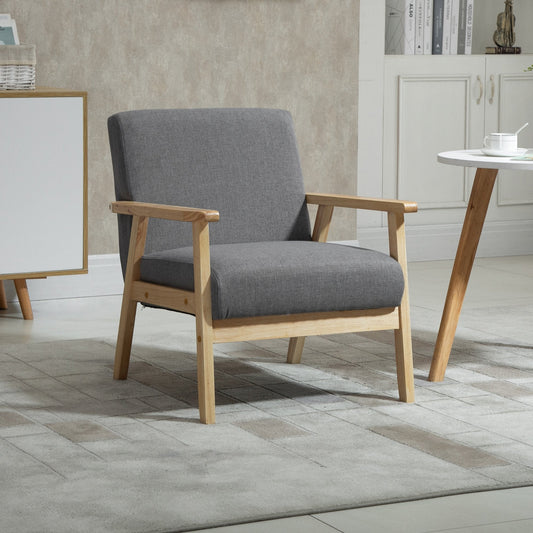 Minimalistic Wooden Frame Accent Chair