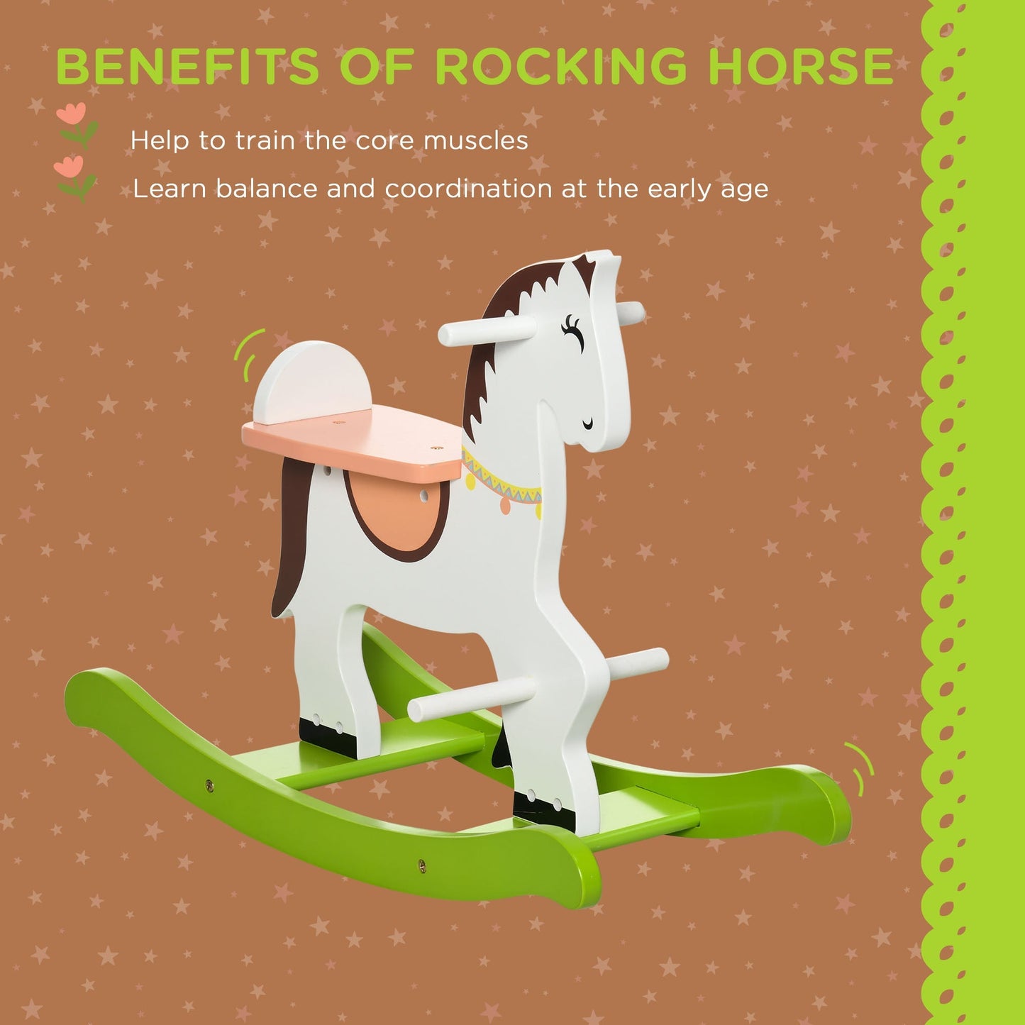 Rocking Horse Ride Toy with Handlebar Pedal