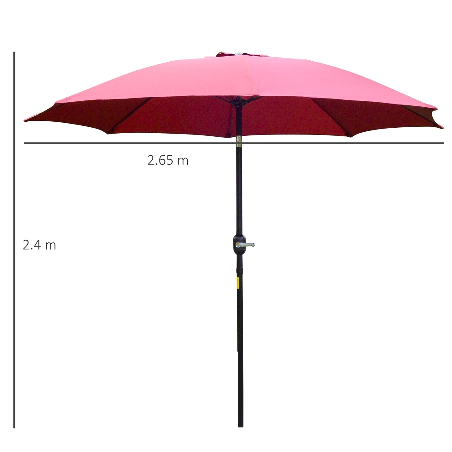 2.6M Umbrella Parasol-Red