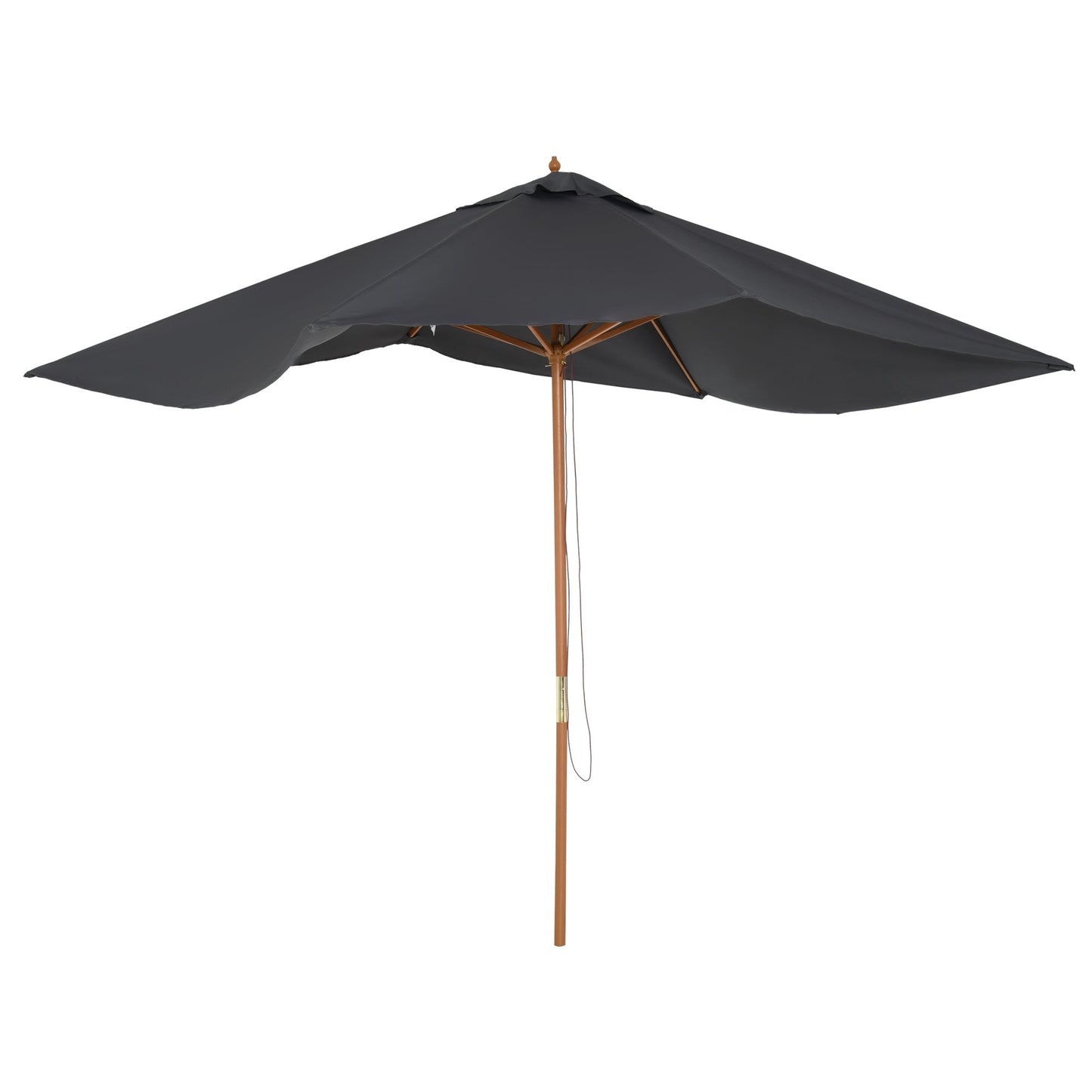 2 x 3m Wooden Garden Parasol Umbrella Outdoor Sun Shade Canopy