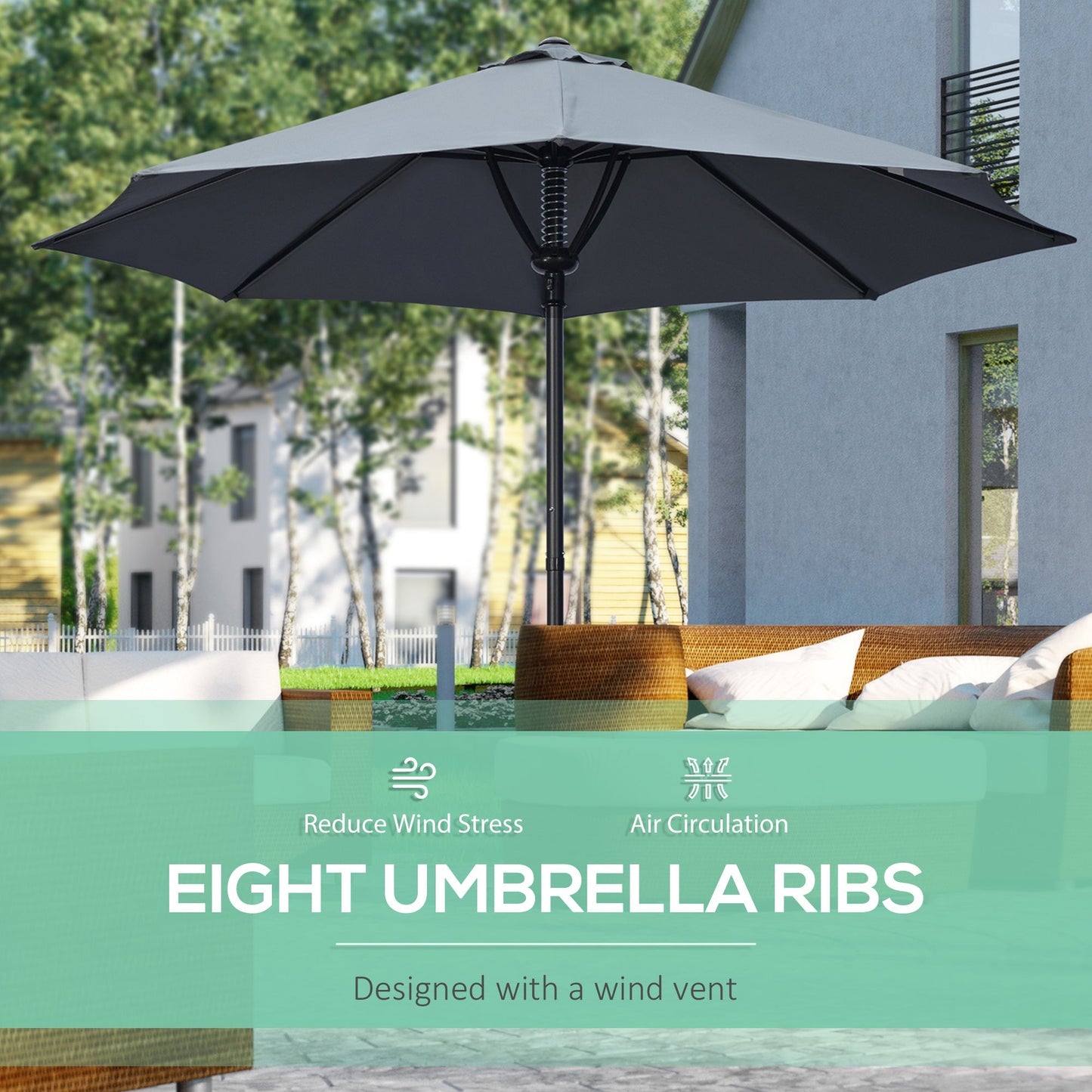 Garden 3M Parasol Umbrella