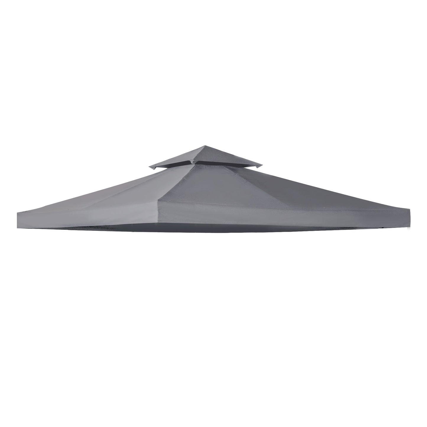 3M Gazebo Top Cover Double Tier Canopy Replacement Pavilion Roof Deep Grey