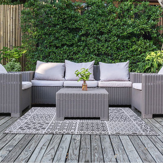 Wensum Garden Patio Rug by Wensum Maroc Grey - 300x240cm