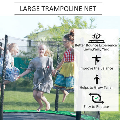 Homcom 10Ft Trampoline Net Replacement Enclosure Black