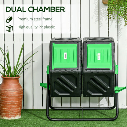 Dual Chamber Garden Compost Bin