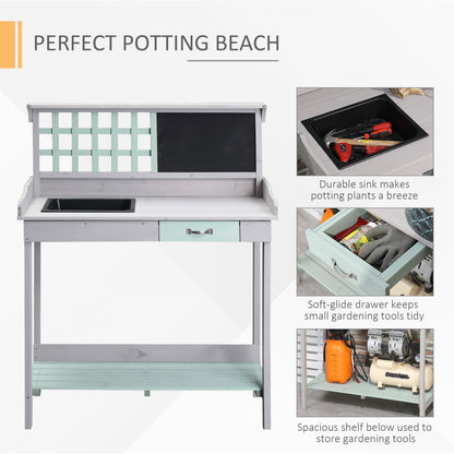 Garden Potting Table with Sink