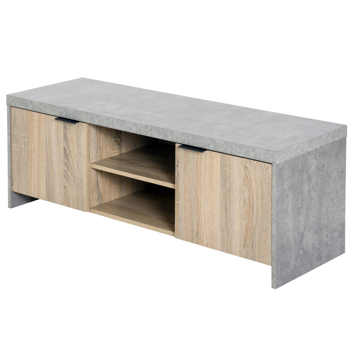 Marble-Effect Frame TV Unit