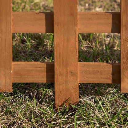 60L x 1D x 34H cm Pack of 12 Wooden Border Fences