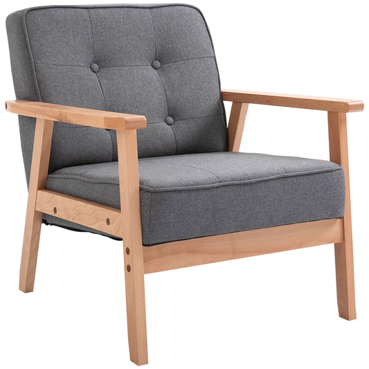 Minimalistic Wooden Frame Accent Chair