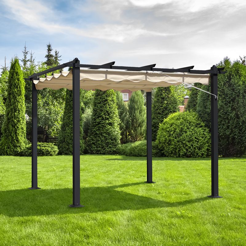 Croft Premium Garden Gazebo 3x3m Aluminium by Croft with a Cream Canopy