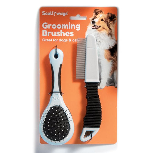 Scallywags Scallywags Pet Grooming Brushes 2 Pack