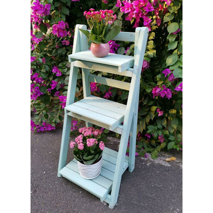 ValuePlus Timber Plant Stand 3 Tier Painted 94cm Tall