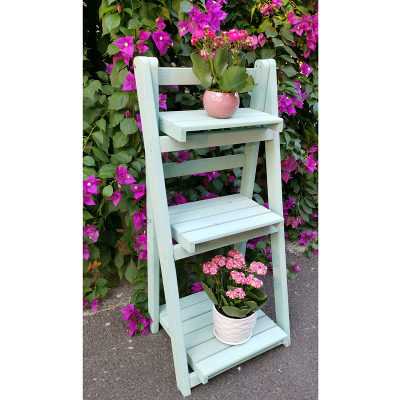 ValuePlus Timber Plant Stand 3 Tier Painted 94cm Tall