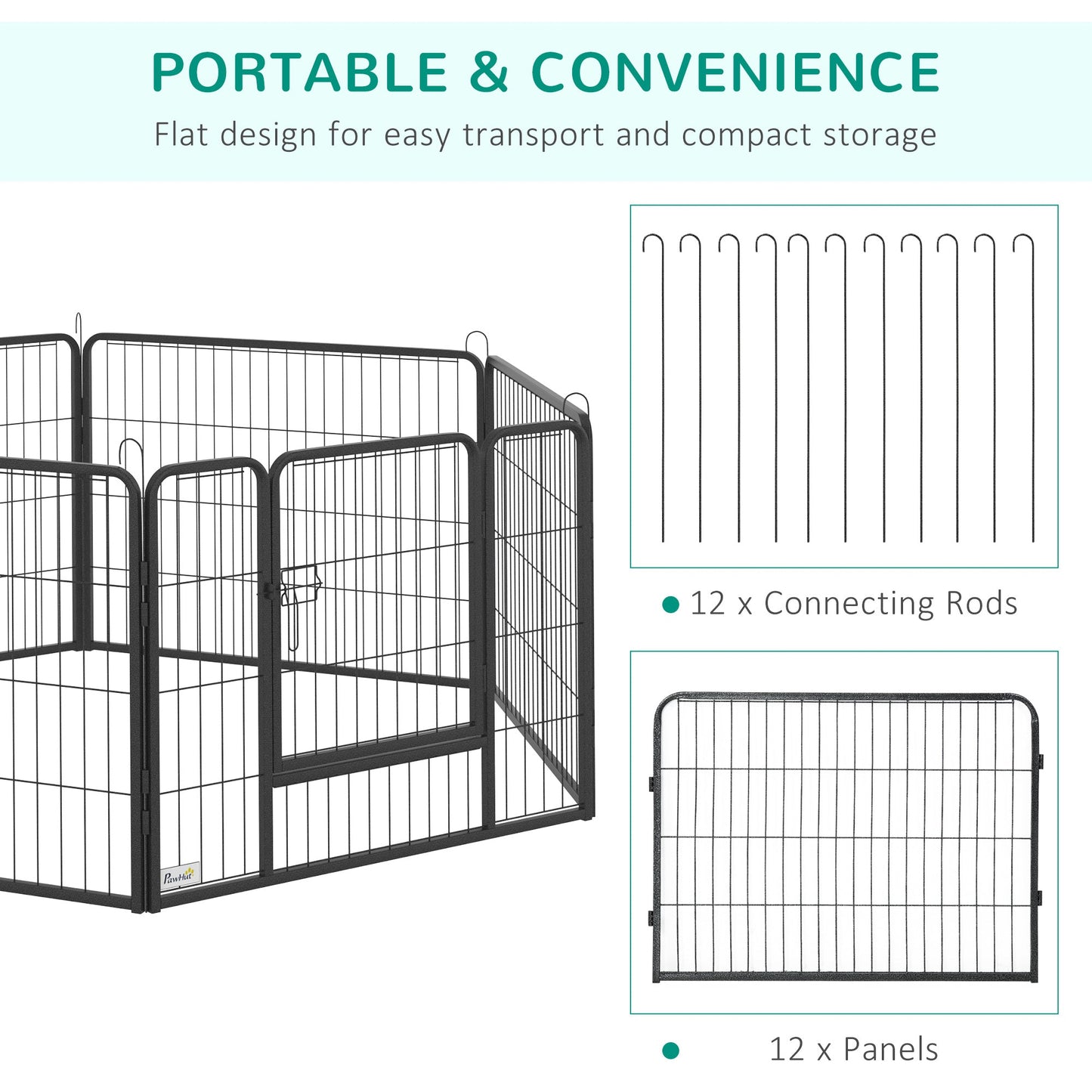 PawHut Heavy Duty Puppy Play Pen