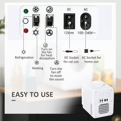 Homcom 4 L/6 Can Mini Fridge