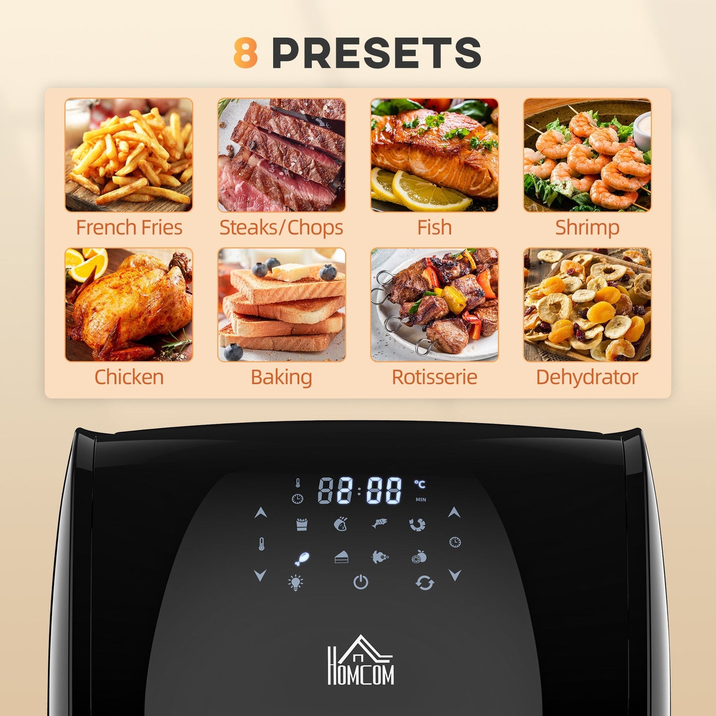 12L 8 in 1 Digital Air Fryer Oven with Air Fry