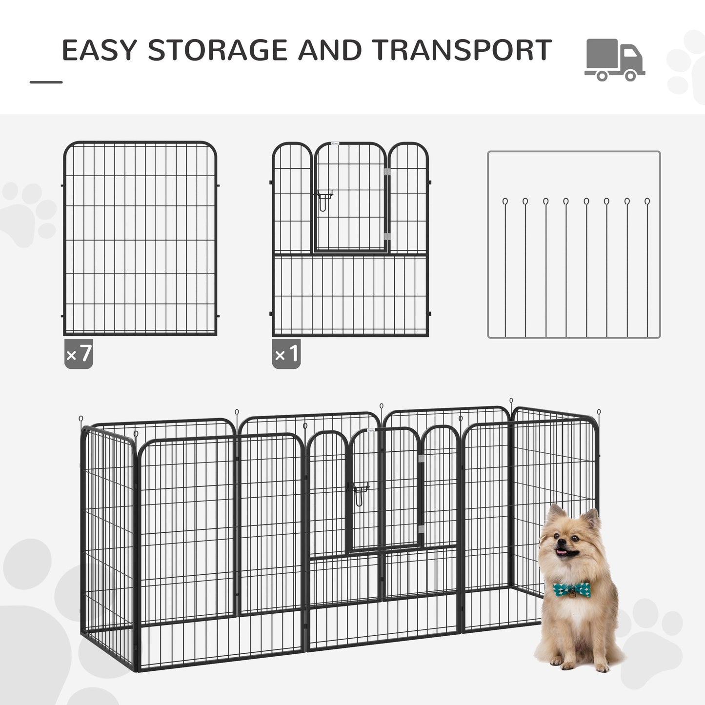 PawHut Heavy Duty Puppy Play Pen