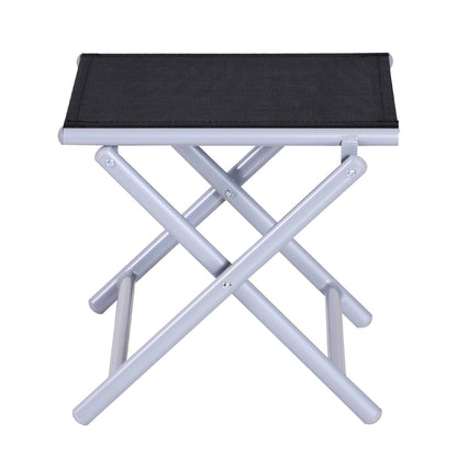 Portable Aluminum Textoline Chair-Black