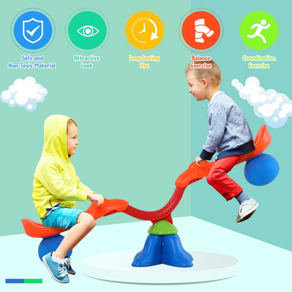 Kids PP 360 Rotation Spinning Seesaw Orange/Blue