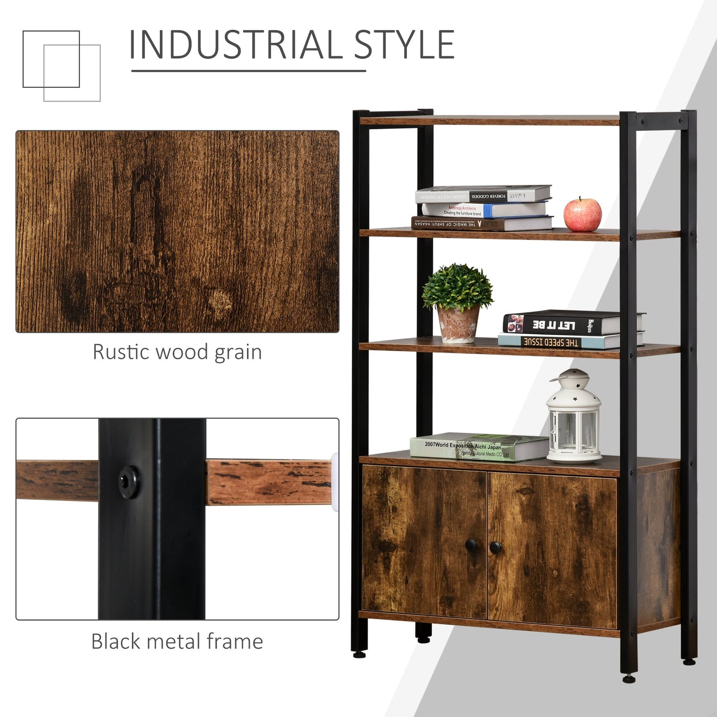 Industrial-Style Shelving Unit