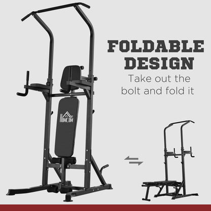 Adjustable&Folded Dip Stands Multi-Function Pull-ups Sit-ups