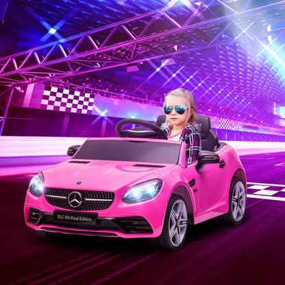 Mercedes Benz SLC 300 Ride On Electric Car With Parent Remote 3 To 6 Years Pink by Aiyaplay