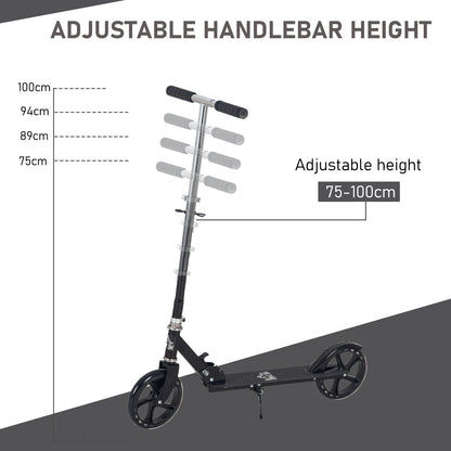 Kids Scooter Teenager Kick Scooter Foldable 4 Levels Adjustable Height with Rear Fender Brake for 7-14 Years